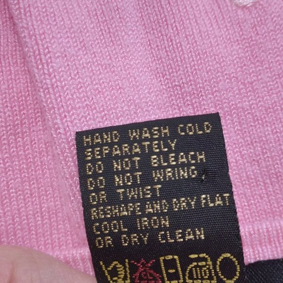 Erin Matthews | Pink Embroidered Polka Dot Cardigan Sweater | Size L - Picture 9 of 10